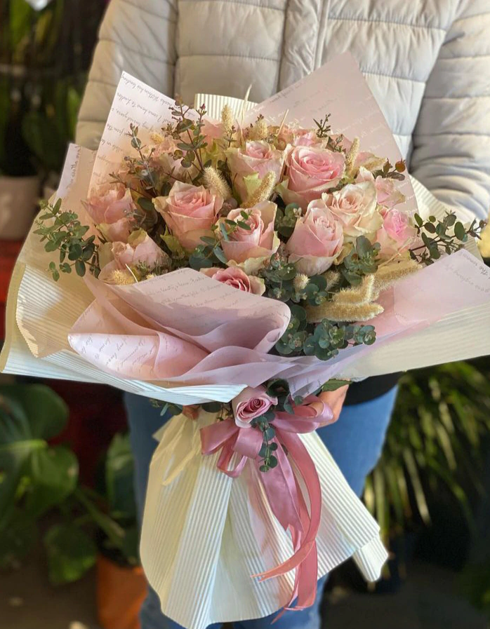 15 Adet Açık Pembe Gül FG328